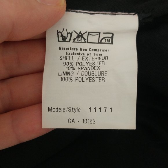 Classy Fitted Formal Black Top All Over Pleated Design Asymmetrical Neckline 8 - Picture 9 of 10